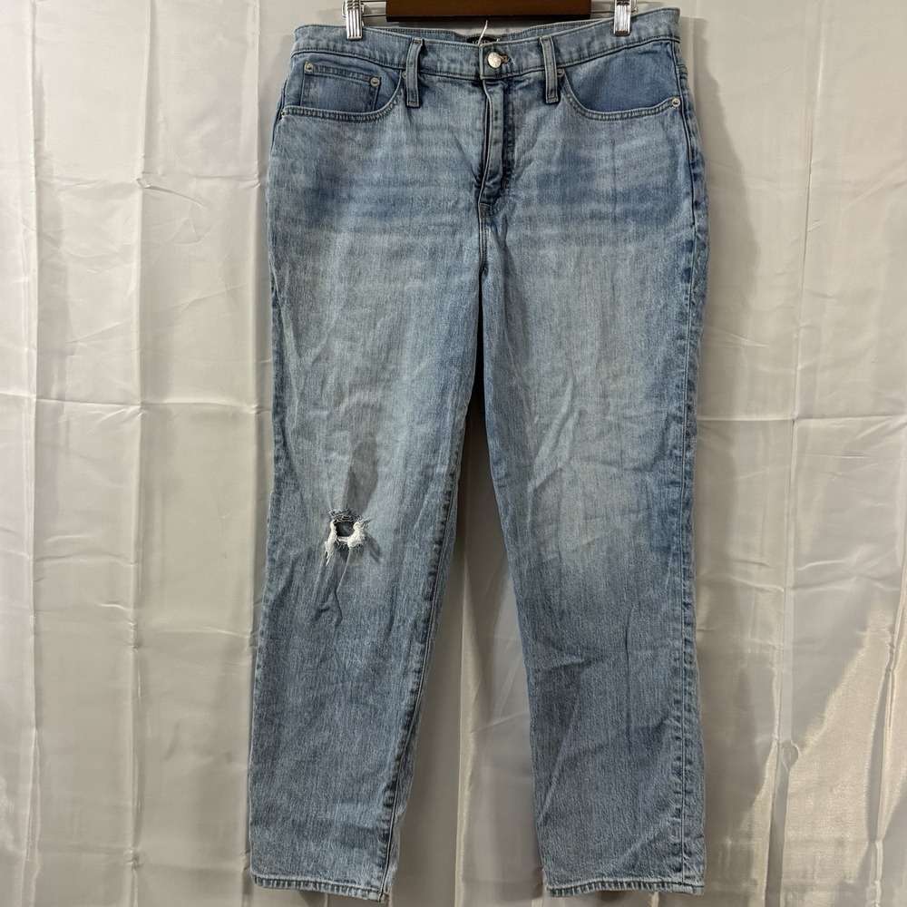 J Crew Jeans Womens 30 Fits 34x28 Relaxed Boyfriend Five Pocket Blue Denim‎